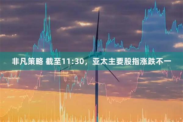 非凡策略 截至11:30，亚太主要股指涨跌不一